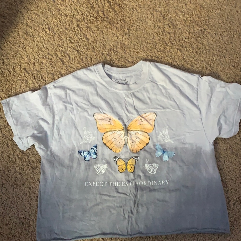 A  large cropped t-shirt